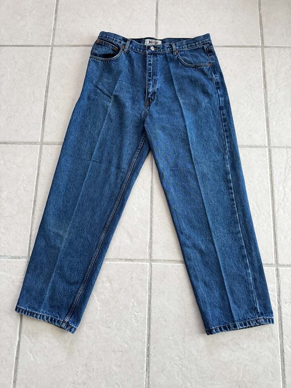 Vintage Jordin Blue Denim Relaxed Fit Straight Leg Jeans Men's Size 38